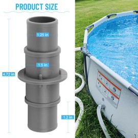 GDW Pool Hose Adapter Connector Coupling 1.25 or 1.5 inch Pool Hose Connector Coupling for Swimming ，Cleaners or Filter Pump Hoses - 2 Pack