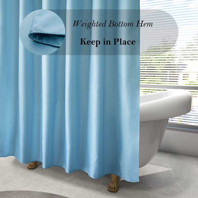 AooHome 72x96 inch Fabric Shower Curtain Liner, Waterproof Extra Long