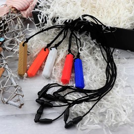 Sensory Chew Necklace, Chewlery Necklace for Kids, Biting Toys for Autistic Children, Chewing Pendant for Boys and Girls, ADHD Relief, Concentration and Calming Tool