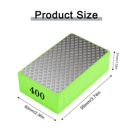TOPHONIEX 4 Pieces Diamond Hand Polishing Pads Sanding Block Glass Grinding Pads Sharp Sanding Block Kit for Sanding Ceramic Tile Concrete Glass Stone Granite Marble(60#,100#,200#,400#)