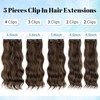 KooKaStyle Clip in 5PCS Invisible Full Coverage Edges Seamless Hair