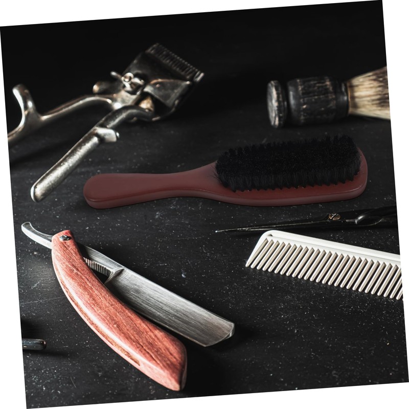 FRCOLOR Mens Detangling Hair Brush with Wooden Handle Natural Boar