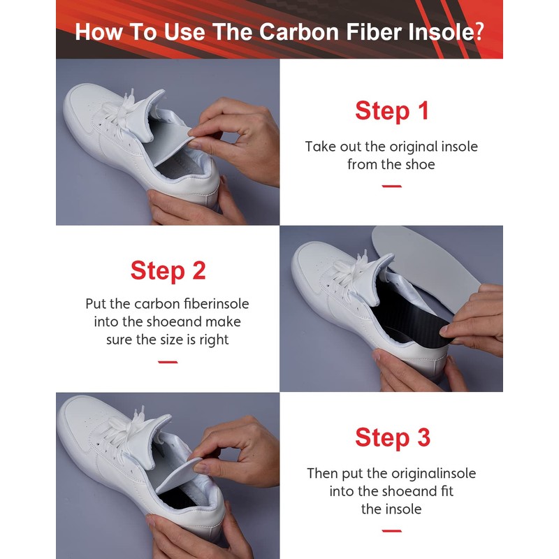 Carbon Fiber Insole Insert for Turf Toe, Hallux rigidus, mortons