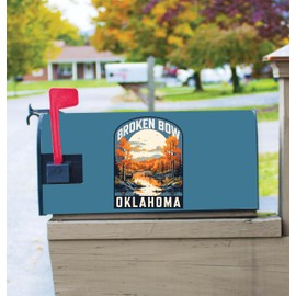 Broken Bow Oklahoma Design B Souvenir Magnetic Mailbox Cover