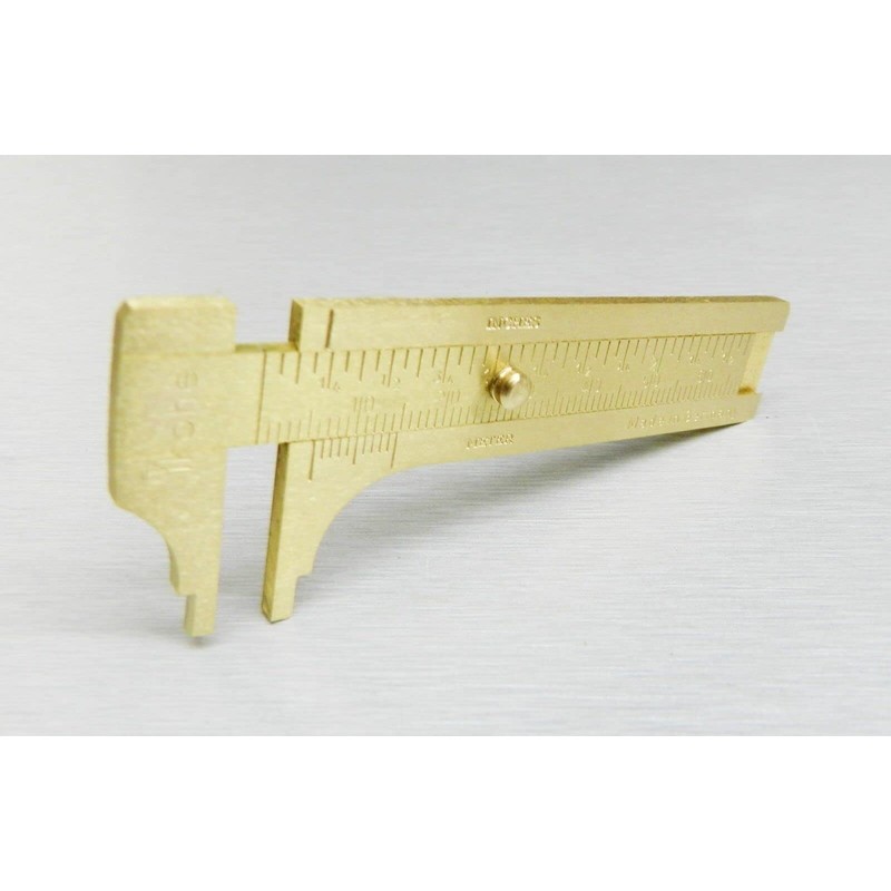 Brass Sliding Gauge Pocket Caliper Vernier 2-1/2" Measuring Tool Made