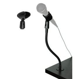 SpinTech Desk Mounted Adjustable Gooseneck for Microphone Mount that Screws in to Tables Podiums (13)