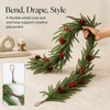 6FT Artificial Christmas Garland, Norfolk Pine with Berries and Pinecones