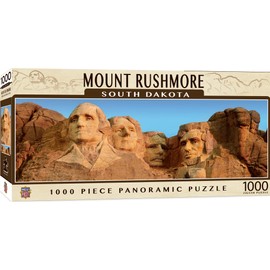 MasterPieces - 1000 Piece Jigsaw Puzzle, Mount Rushmore Panoramic, Fun for Adults, Family, Kids 13"x39