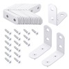 Litorange L-shaped fittings white 40*40*16mm 16 pieces with screws thickness