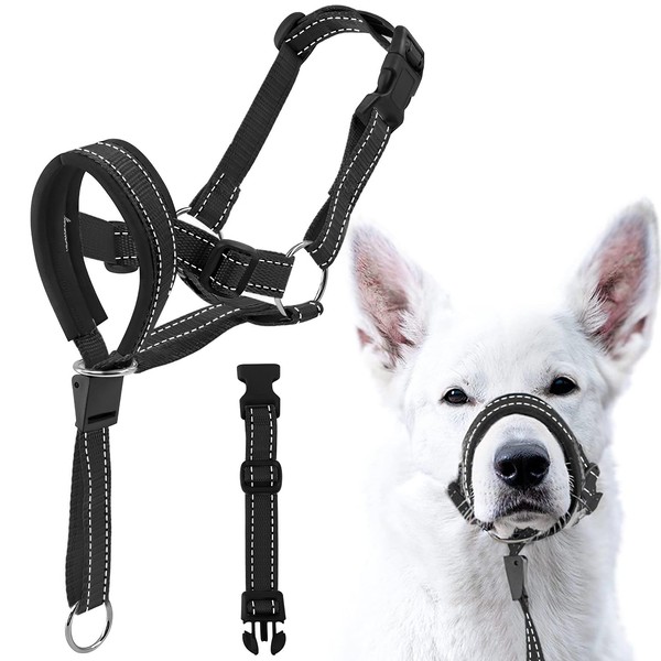 Voarge Training Harness Dog Halter Pet Muzzle, Easy Adjustment, Lightweight,