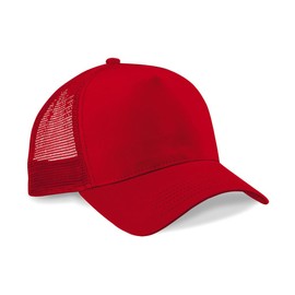 (One Size, Classic Red/Classic Red) - Beechfield Unisex Adults Snapback Trucker Cap
