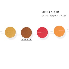 hhdatc Maple Leaves Garland Fall Themed Decor,Fall Hanging Banner Leaves Garland for Wedding Birthday Party Thanksgiving Day Home Nursery Outdoor Garden Hanging Decoration