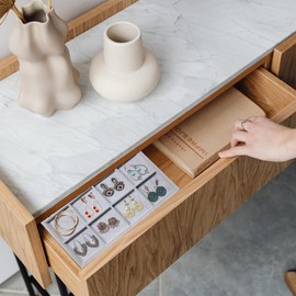 Wudygirl Velvet Stackable 12 Grid Jewelry Tray Display Jewelry Organizer Storage Rings Earrings Watch Necklace Bracelet Cufflinks Holder Showcase(12 Grid)