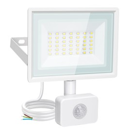 Aigostar 30W Security Lights Outdoor Motion Sensor, 2510 Lumen PIR Light, IP65 Waterproof Motion Sensor Flood Light, Ultra Thin Outdoor Lights for Forecourt, Backyard, Garages, 6500K