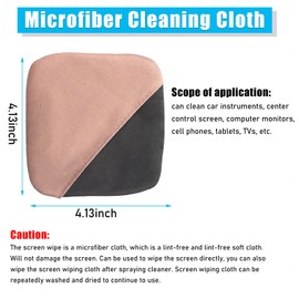Ohleats Car Screen Cleaner, Microfiber Auto Screen Cleaning Pad, Foldable Touch Screen Cleaner Cloth for Vehicle Dashboard LCD Display, Interior Car Accessories