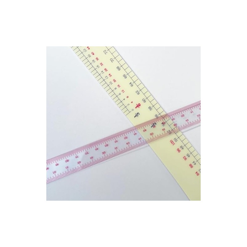BUNKA (Bunka Gakuen) Transparent Free-Scale Ruler