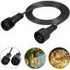 Bexdir Waterproof Extension Cable 2Pin,16AWG Extension Lead Waterproof Cord,IP68 Extension