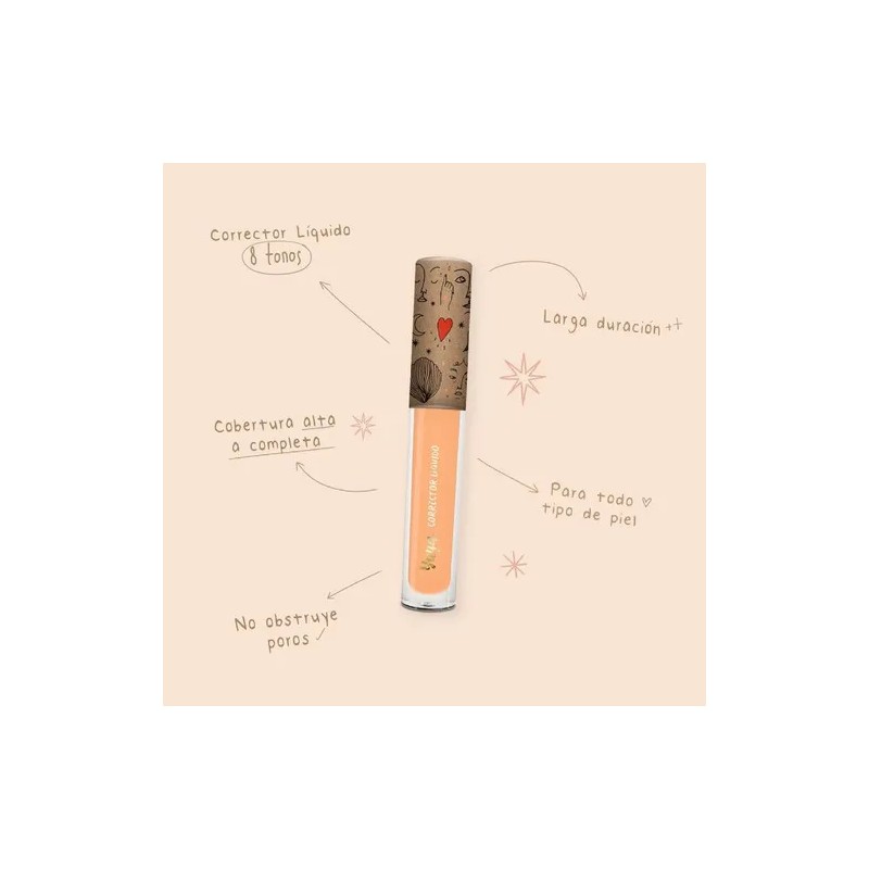 Corrector Liquido Yuya Larga Duracion 8 Tonos Diferentes 3gr Tono