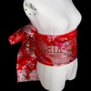 CAMDOM Womens Japanese Kimono Obi Belt Pre Tied Bow Jacquard