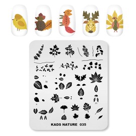 KADS Nail Stamping Plates Nature Template Image Design for DIY Nail Art Decoration (NA035)