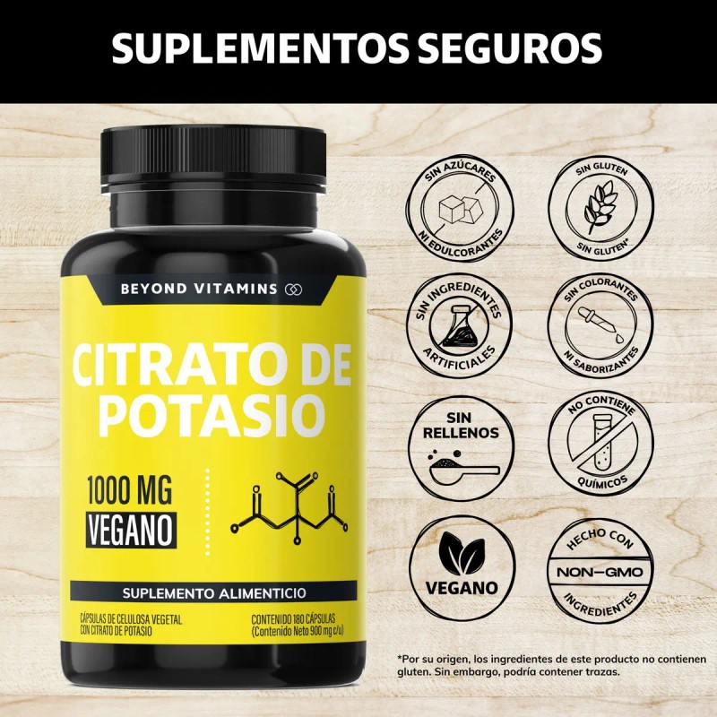 Citrato Potasio 1000mg Platano Polvo Curcuma Capsulas Curcuminoides Semilla Uva