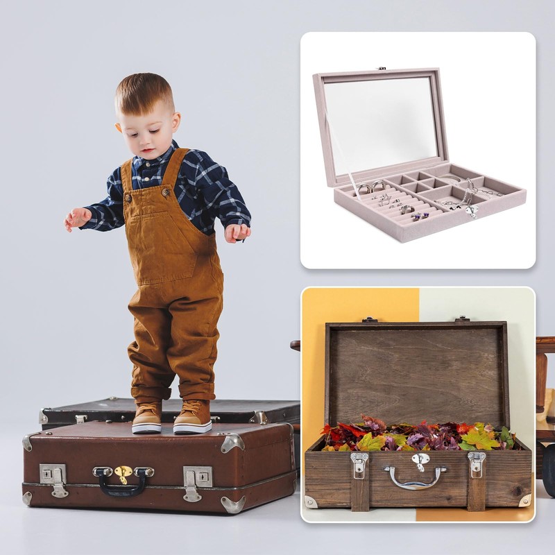 sourcing map Vintage Full Mortise Mini Locks with Key Set