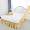 PiccoCasa Elasticated Bed Skirt Ruffled Bed Base Wrap Around Bed