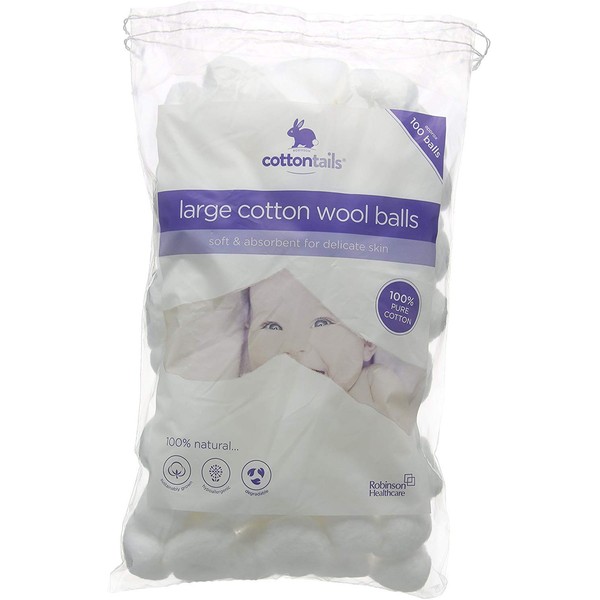 Cottontails Large Cotton Wool Balls - Pack of 200
