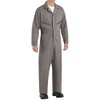 Red Kap Men's Zip-Front Cotton Coverall, Grey, 36