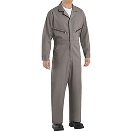 Red Kap Men's Zip-Front Cotton Coverall, Grey, 36