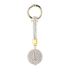VALICLUD Chic Stylish Diamond Keychain Craft Ball Shape Car Keyring Bag Ornament