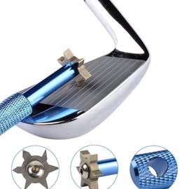 Gzingen Golf Groove Sharpener Tool, Golf Club Groove Sharpener and Retractable Golf Club Brush for Golfers, Practical Sharp and Clean Kits for All Golf Irons