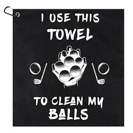LNJBABAO Golf Towel Funny Golf Gifts for Men Clean Golf Balls For Men Husband Boyfriend Dad Golfers Golf Fan Bags With Clip