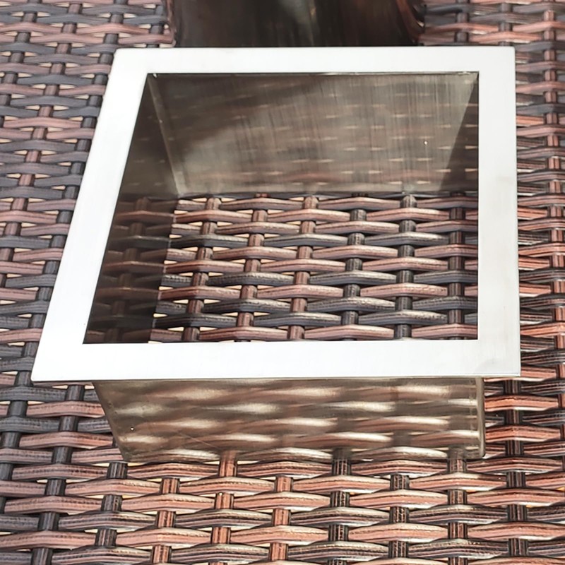 AEGIFT Drop-in Trash Chute - 304 Stainless Steel Square Built-in