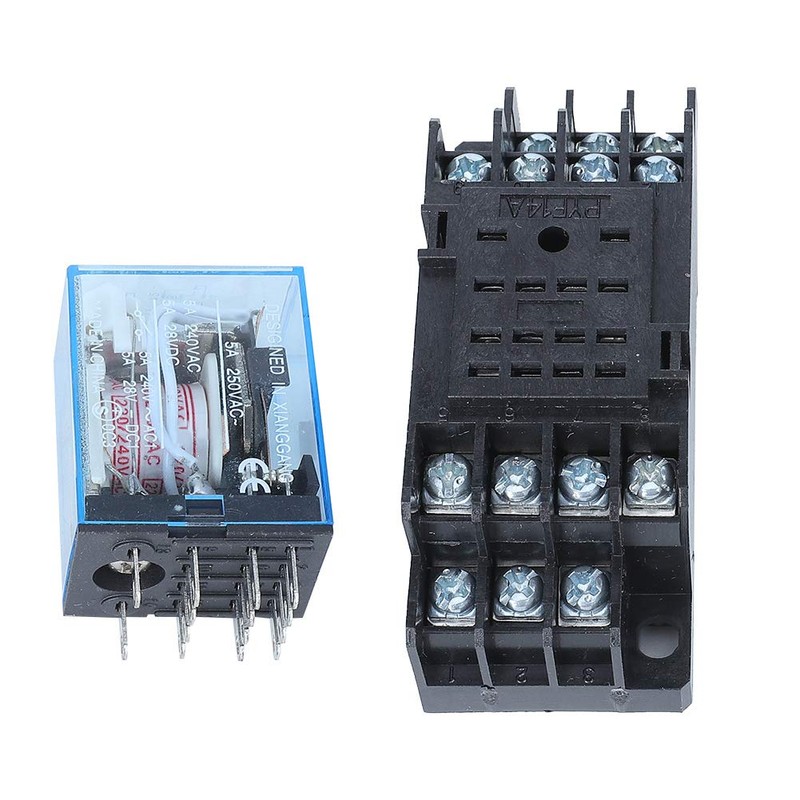 Fafeicy MY4NJ 14 Pin Relay Coil Power Relay Four Normally