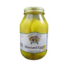 Walnut Creek Amish Mustard Eggs Glass Jar