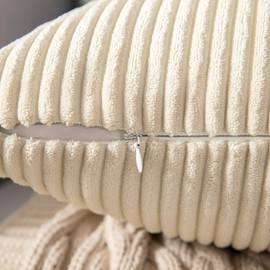 MIULEE Pack of 2 Corduroy Soft Soild Decorative Square Throw Pillow Covers Cushion Cases Pillow Cases for Couch Sofa Bedroom Car 12 x 20 Inch 30 x 50 cm