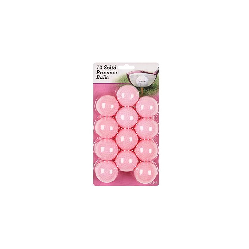 Intech Golf Hollow, Dimpled Practice Balls (12 Pack, Pink)