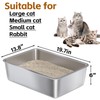 Nyutu Stainless Steel Litter Box Large, Metal Cat Litter Box