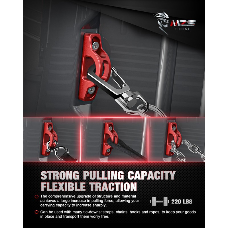 MZS Tie Down Hooks Truck Bed Anchors Inner Hook Compatible
