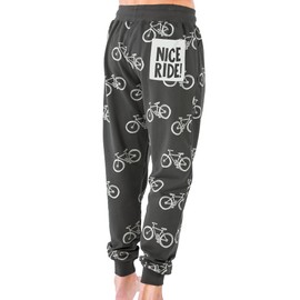 Lazy One Men's Jogger Sweatpants, Cozy, Warm, Pockets, Nice Ride, Bikes, Bicycle (X-Small)