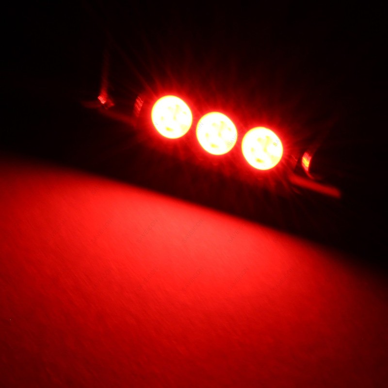 SAWE - 3-SMD 29mm T6 6614F LED Bulbs For Car