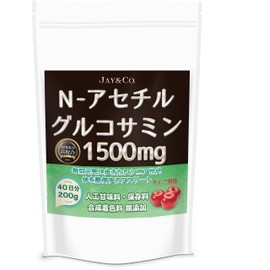JAY&CO. 最高水準1500mg N- アセチルグルコサミン パウダー (りんご, 200グラム (x 1))