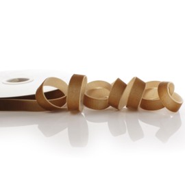 5/8" Velvet Ribbon Single Sided Craft Trim for Hair Bows Sewing Gift Wrapping and DIY Projects Soft Smooth Material (Camel Brown, 5 Yards)