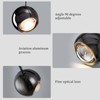 ziidoo Modern Black Pendant Light Globe Chandelier,90 Degree Rotation Arbitrarily