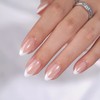 BTArtbox French Tip Press On Nails - BTArtbox White Almond