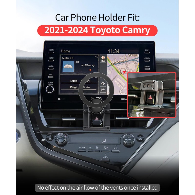 Car Phone Holder for Toyota Camry/Hybrid 2021-2024 Magsafe Accessories