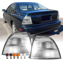 USR 94-95 UA1 / UA2 Tail Light – Rear Tail Lamps Set (Left + Right) Compatible with 1994-1995 Honda Accord 2D Coupe and 4D Sedan UA3 All Models DX, LX and EX (CLEAR LENS TAIL LIGHTS with BULBS)