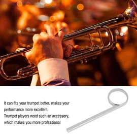 POFET 2 pieces trumpet slide, aluminium sliding ring, pull ring for trumpets, cornets, silver
