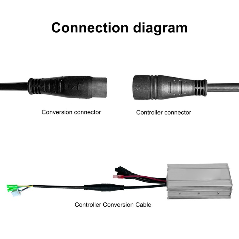 Electric Bike Motor Conversion Cable 9 Pin Convert Extension Cable